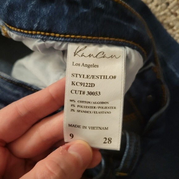 Kancan Distressed Step Hem Cropped Skinny Jeans Size 28 - Picture 5 of 5
